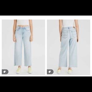 NWOT American Eagle hi rise wide leg crop jeans size woman’s 14
